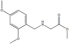 methyl 2-{[(2,4-dimethoxyphenyl)methyl]amino}acetate Struktur