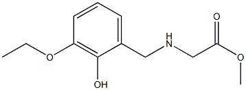 methyl 2-{[(3-ethoxy-2-hydroxyphenyl)methyl]amino}acetate Struktur