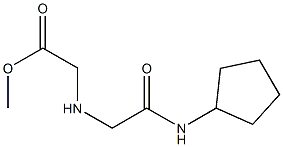 methyl 2-{[(cyclopentylcarbamoyl)methyl]amino}acetate Struktur