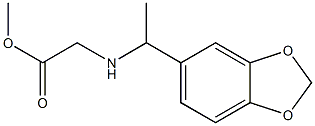 methyl 2-{[1-(2H-1,3-benzodioxol-5-yl)ethyl]amino}acetate Struktur