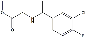 methyl 2-{[1-(3-chloro-4-fluorophenyl)ethyl]amino}acetate Struktur