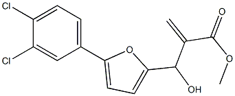 methyl 2-{[5-(3,4-dichlorophenyl)furan-2-yl](hydroxy)methyl}prop-2-enoate Struktur