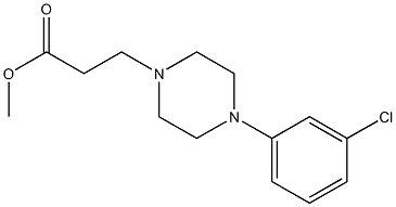 methyl 3-[4-(3-chlorophenyl)piperazin-1-yl]propanoate Struktur