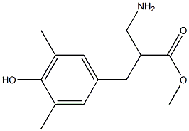 methyl 3-amino-2-[(4-hydroxy-3,5-dimethylphenyl)methyl]propanoate Struktur