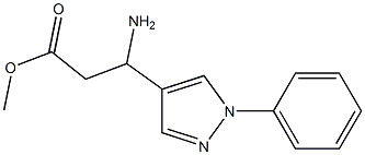 methyl 3-amino-3-(1-phenyl-1H-pyrazol-4-yl)propanoate Struktur