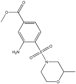 methyl 3-amino-4-[(2-methylmorpholine-4-)sulfonyl]benzoate Struktur