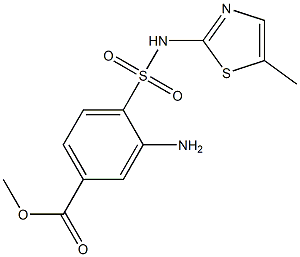 methyl 3-amino-4-[(5-methyl-1,3-thiazol-2-yl)sulfamoyl]benzoate Struktur