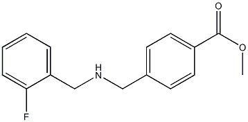 methyl 4-({[(2-fluorophenyl)methyl]amino}methyl)benzoate Struktur