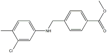 methyl 4-{[(3-chloro-4-methylphenyl)amino]methyl}benzoate Struktur