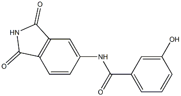 N-(1,3-dioxo-2,3-dihydro-1H-isoindol-5-yl)-3-hydroxybenzamide Struktur