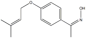 N-(1-{4-[(3-methylbut-2-en-1-yl)oxy]phenyl}ethylidene)hydroxylamine Struktur