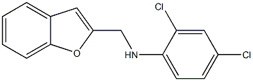 N-(1-benzofuran-2-ylmethyl)-2,4-dichloroaniline Struktur