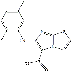 N-(2,5-dimethylphenyl)-5-nitroimidazo[2,1-b][1,3]thiazol-6-amine Struktur