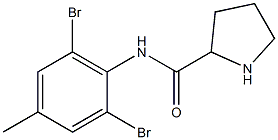 N-(2,6-dibromo-4-methylphenyl)pyrrolidine-2-carboxamide Struktur