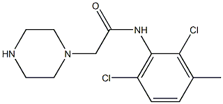 N-(2,6-dichloro-3-methylphenyl)-2-(piperazin-1-yl)acetamide Struktur