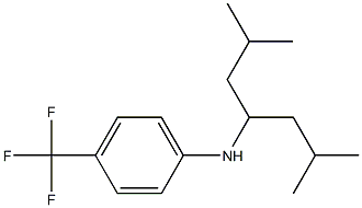 N-(2,6-dimethylheptan-4-yl)-4-(trifluoromethyl)aniline Struktur