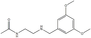 N-(2-{[(3,5-dimethoxyphenyl)methyl]amino}ethyl)acetamide Struktur