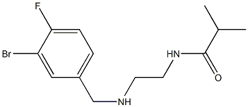 N-(2-{[(3-bromo-4-fluorophenyl)methyl]amino}ethyl)-2-methylpropanamide Struktur