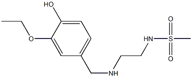 N-(2-{[(3-ethoxy-4-hydroxyphenyl)methyl]amino}ethyl)methanesulfonamide Struktur