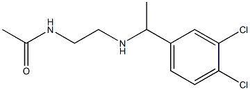 N-(2-{[1-(3,4-dichlorophenyl)ethyl]amino}ethyl)acetamide Struktur