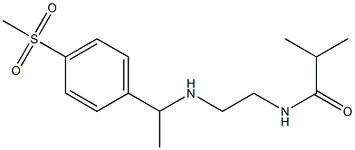 N-(2-{[1-(4-methanesulfonylphenyl)ethyl]amino}ethyl)-2-methylpropanamide Struktur