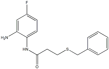 N-(2-amino-4-fluorophenyl)-3-(benzylsulfanyl)propanamide Struktur