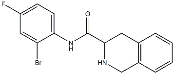 N-(2-bromo-4-fluorophenyl)-1,2,3,4-tetrahydroisoquinoline-3-carboxamide Struktur