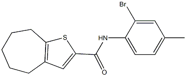 N-(2-bromo-4-methylphenyl)-4H,5H,6H,7H,8H-cyclohepta[b]thiophene-2-carboxamide Struktur