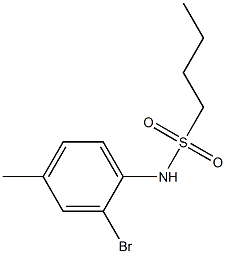 N-(2-bromo-4-methylphenyl)butane-1-sulfonamide Struktur