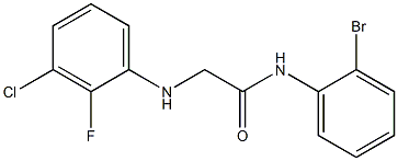 N-(2-bromophenyl)-2-[(3-chloro-2-fluorophenyl)amino]acetamide Struktur