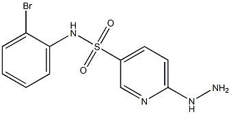 N-(2-bromophenyl)-6-hydrazinylpyridine-3-sulfonamide Struktur