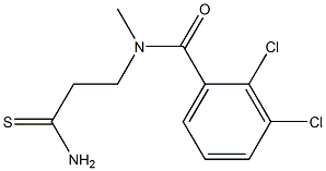 N-(2-carbamothioylethyl)-2,3-dichloro-N-methylbenzamide Struktur