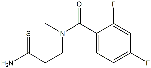 N-(2-carbamothioylethyl)-2,4-difluoro-N-methylbenzamide Struktur