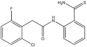 N-(2-carbamothioylphenyl)-2-(2-chloro-6-fluorophenyl)acetamide Struktur