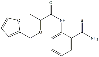 N-(2-carbamothioylphenyl)-2-(furan-2-ylmethoxy)propanamide Struktur