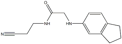 N-(2-cyanoethyl)-2-(2,3-dihydro-1H-inden-5-ylamino)acetamide Struktur