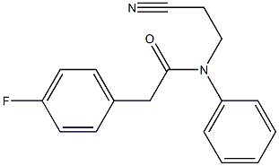 N-(2-cyanoethyl)-2-(4-fluorophenyl)-N-phenylacetamide Struktur