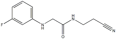 N-(2-cyanoethyl)-2-[(3-fluorophenyl)amino]acetamide Struktur