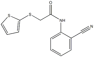 N-(2-cyanophenyl)-2-(thiophen-2-ylsulfanyl)acetamide Struktur