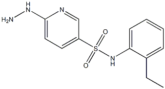 N-(2-ethylphenyl)-6-hydrazinylpyridine-3-sulfonamide Struktur