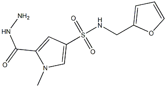 N-(2-furylmethyl)-5-(hydrazinocarbonyl)-1-methyl-1H-pyrrole-3-sulfonamide Struktur