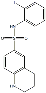 N-(2-iodophenyl)-1,2,3,4-tetrahydroquinoline-6-sulfonamide Struktur