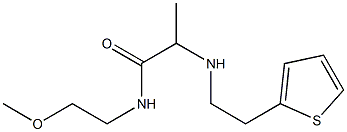 N-(2-methoxyethyl)-2-{[2-(thiophen-2-yl)ethyl]amino}propanamide Struktur