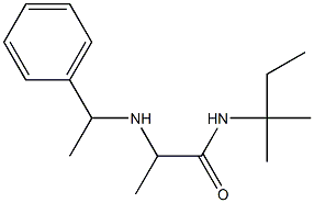 N-(2-methylbutan-2-yl)-2-[(1-phenylethyl)amino]propanamide Struktur