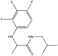 N-(2-methylpropyl)-2-[(2,3,4-trifluorophenyl)amino]propanamide Struktur