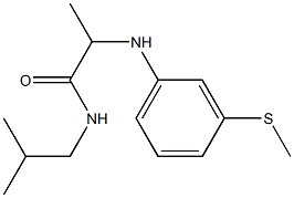 N-(2-methylpropyl)-2-{[3-(methylsulfanyl)phenyl]amino}propanamide Struktur