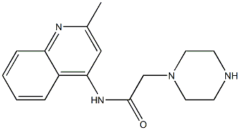 N-(2-methylquinolin-4-yl)-2-(piperazin-1-yl)acetamide Struktur