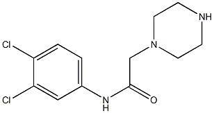 N-(3,4-dichlorophenyl)-2-(piperazin-1-yl)acetamide Struktur