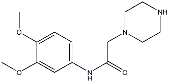 N-(3,4-dimethoxyphenyl)-2-(piperazin-1-yl)acetamide Struktur