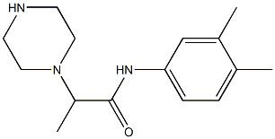 N-(3,4-dimethylphenyl)-2-(piperazin-1-yl)propanamide Struktur